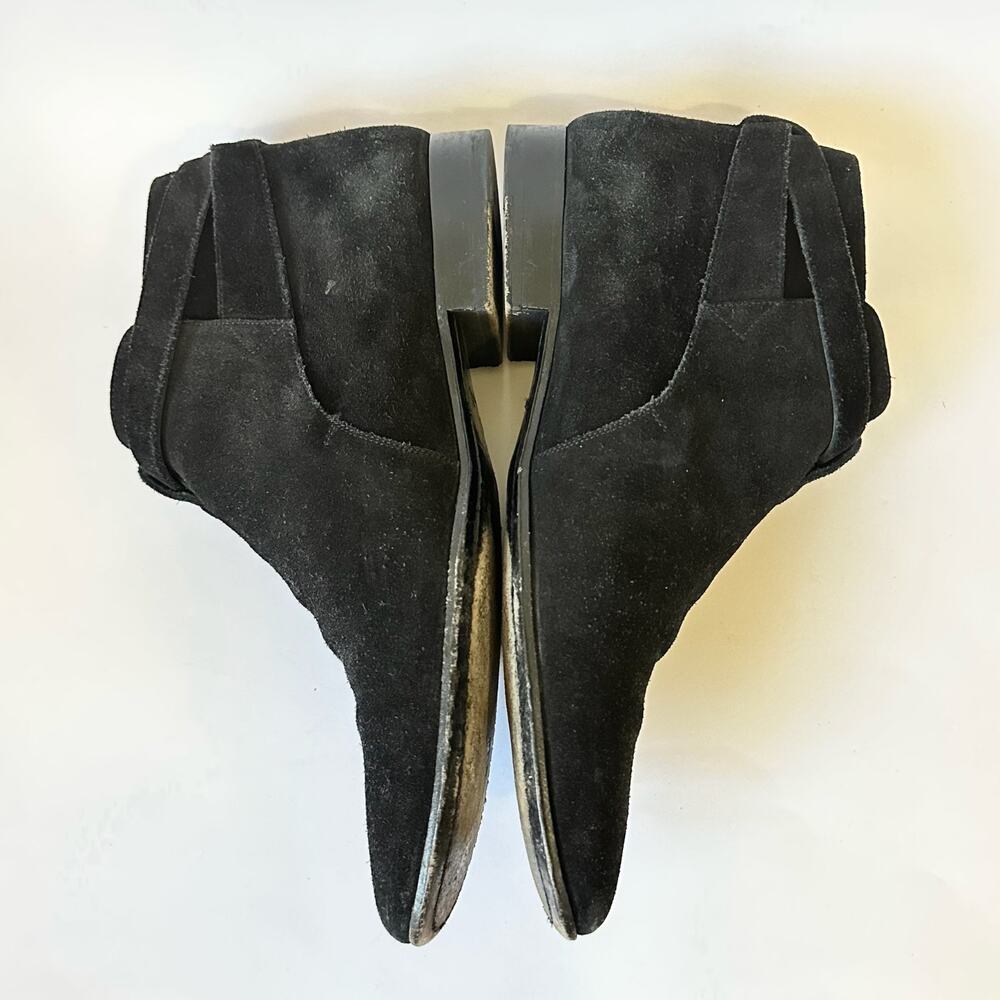 SAINT LAURENT Jodhpur Crop Ankle Boots Black Suede London 20 - Picture 3 of 12